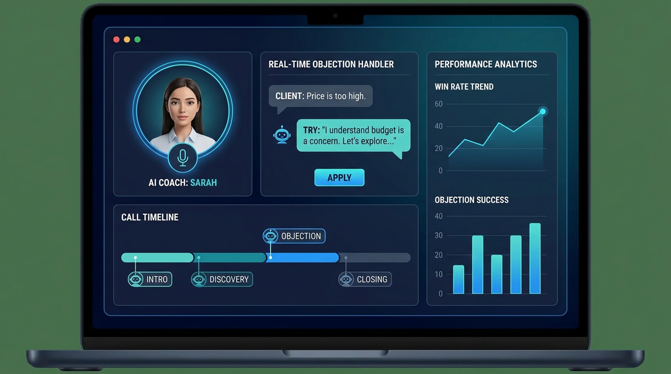 AI sales agent trainer interface